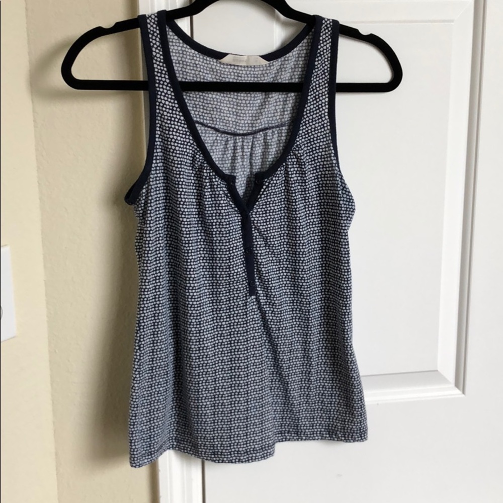 Blue polka dot tank top